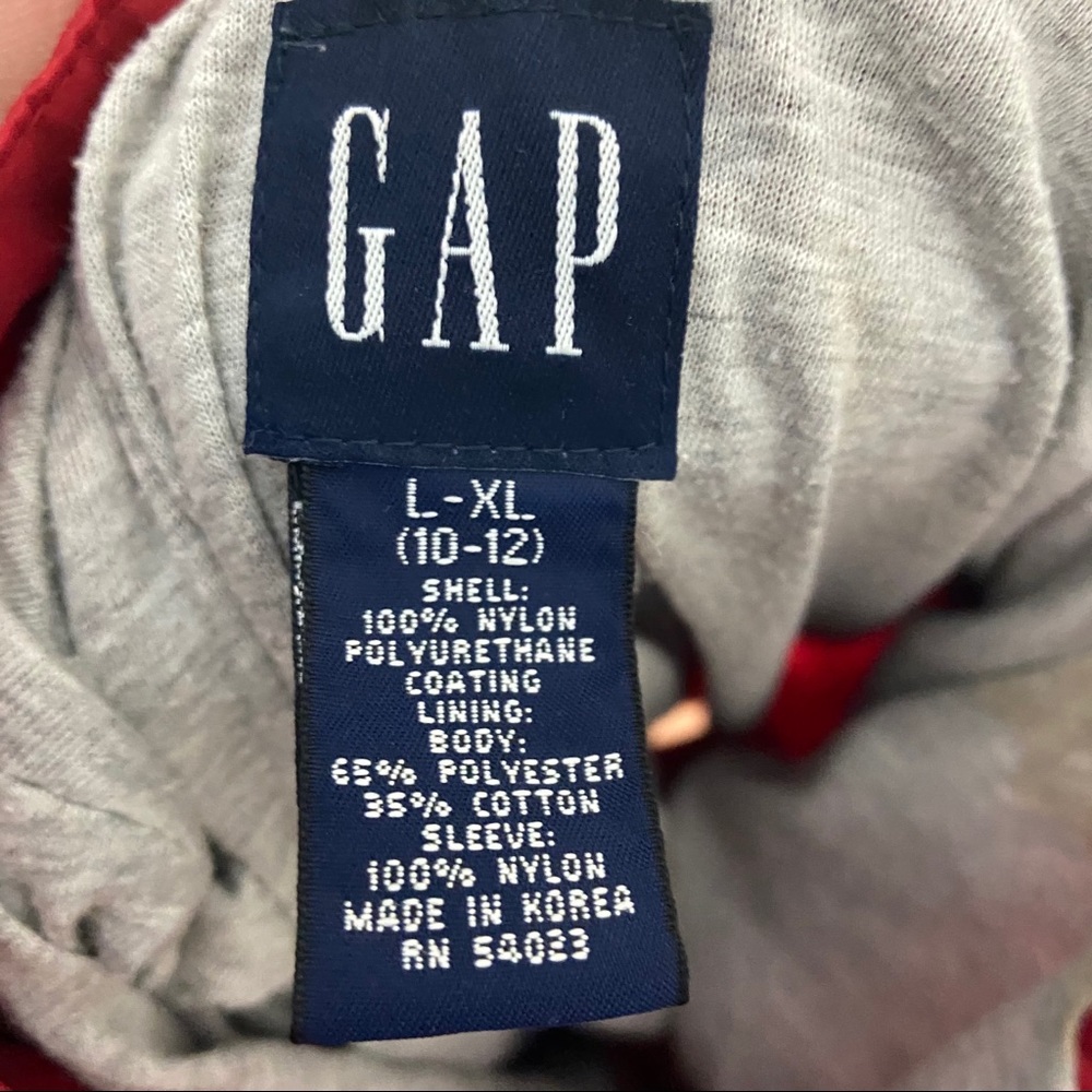 Girls red gap hooded windbreaker size L/XL - Picture 7 of 10